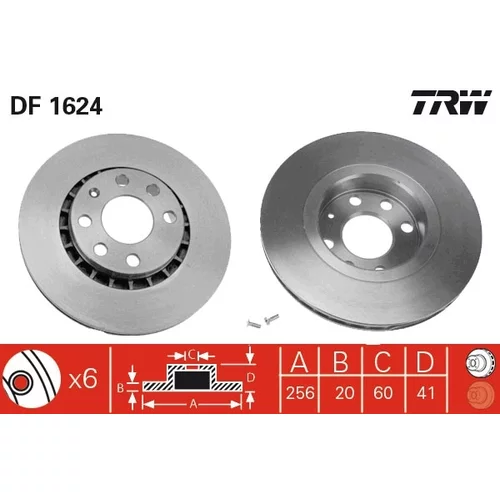 Brzdový kotúč TRW DF1624