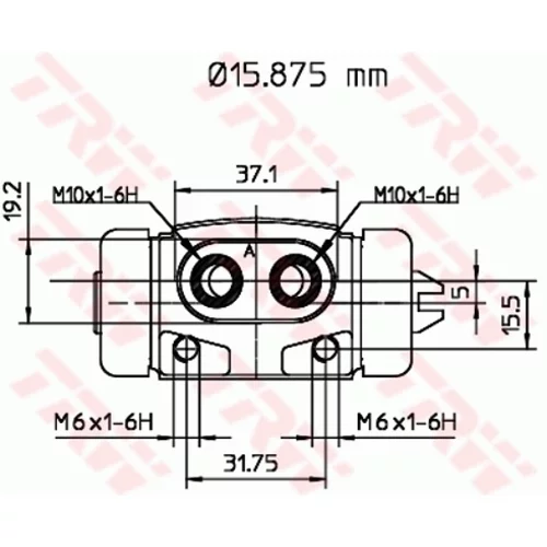 Brzdový valček kolesa BWB145 /TRW/ - obr. 1