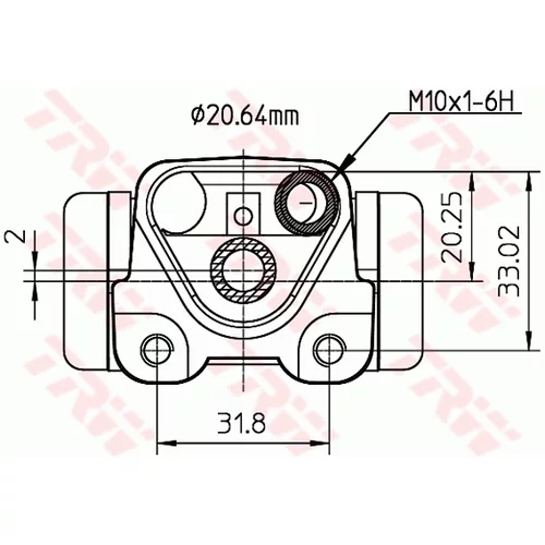 Brzdový valček kolesa BWF292 /TRW/ - obr. 1