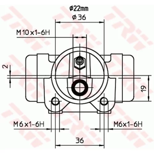 Brzdový valček kolesa BWH107 /TRW/ - obr. 1