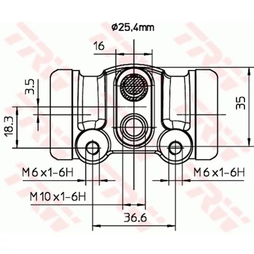 Brzdový valček kolesa BWL287 /TRW/ - obr. 1