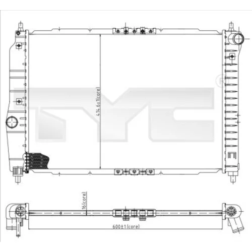 Chladič motora TYC 706-0022-R