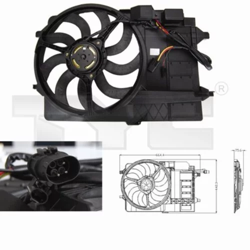 Ventilátor chladenia motora TYC 803-0002