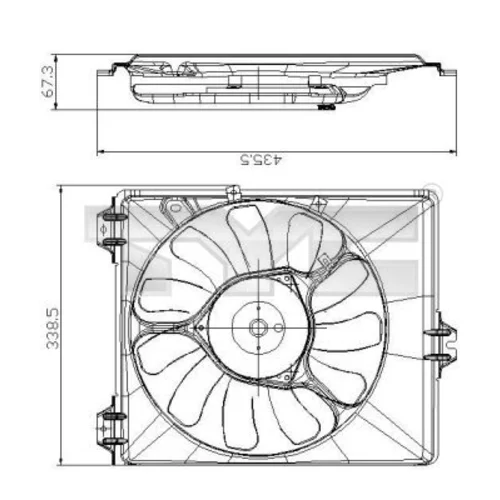Ventilátor chladenia motora TYC 809-0017