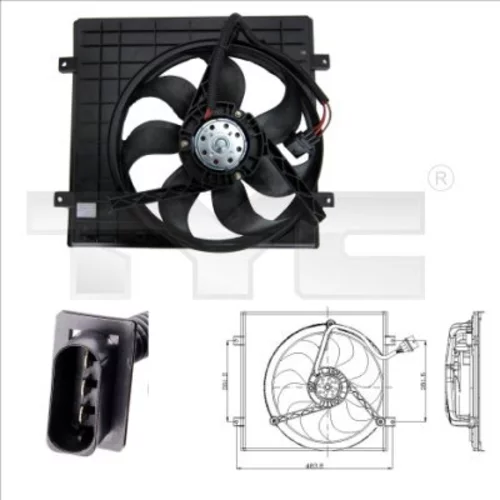 Ventilátor chladenia motora TYC 832-0002