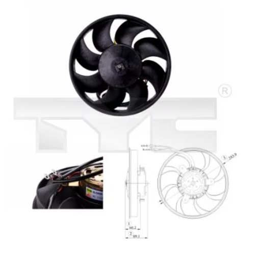 Ventilátor chladenia motora TYC 802-0010