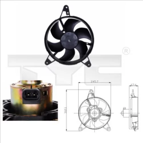 Ventilátor chladenia motora TYC 809-0011