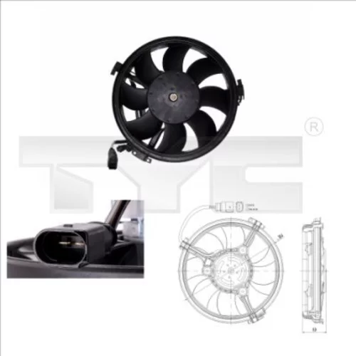 Ventilátor chladenia motora TYC 802-0003