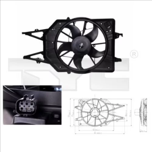 Ventilátor chladenia motora TYC 810-0015