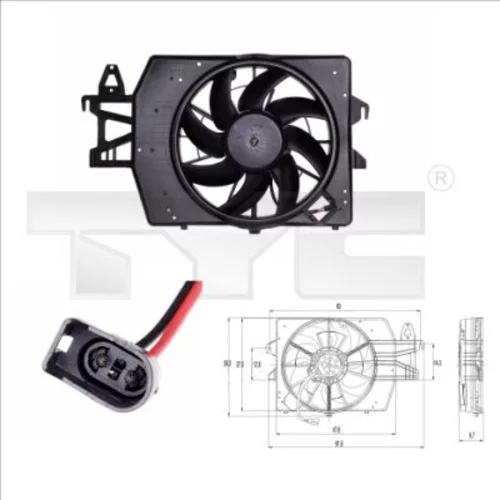 Ventilátor chladenia motora TYC 810-0032