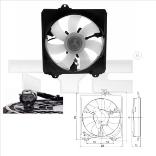 Ventilátor chladenia motora TYC 836-0009