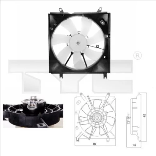 Ventilátor chladenia motora TYC 836-0010