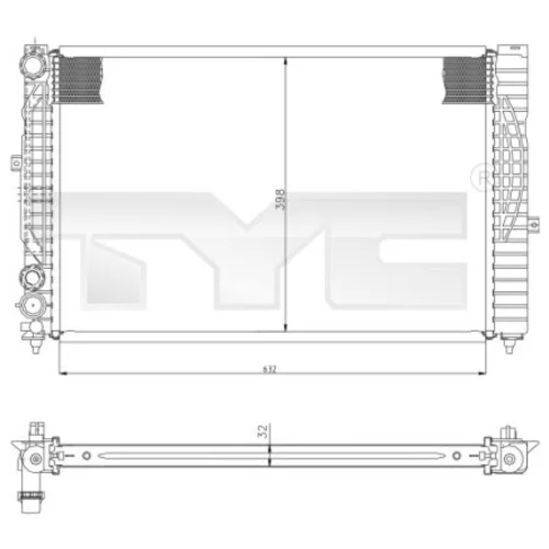 Chladič motora TYC 702-0034