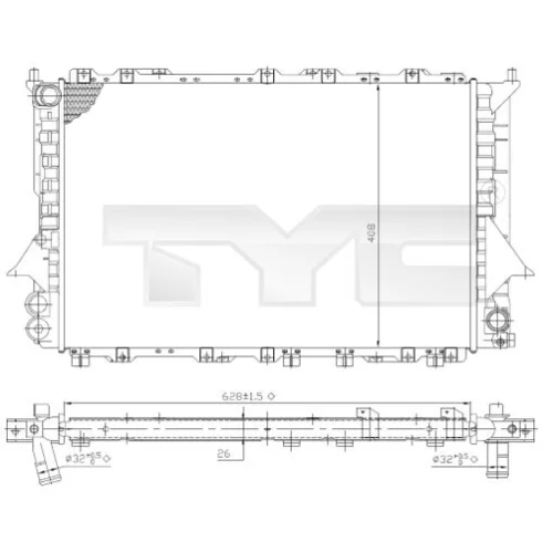 Chladič motora TYC 702-0028