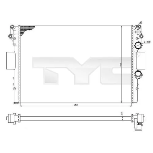 Chladič motora TYC 715-0002-R