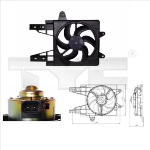 Ventilátor chladenia motora TYC 809-0013