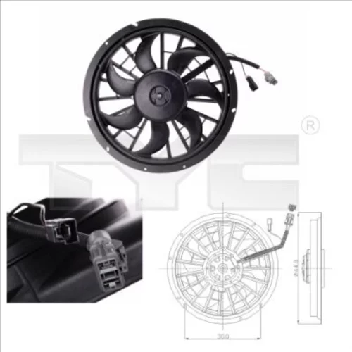 Ventilátor chladenia motora TYC 838-0002