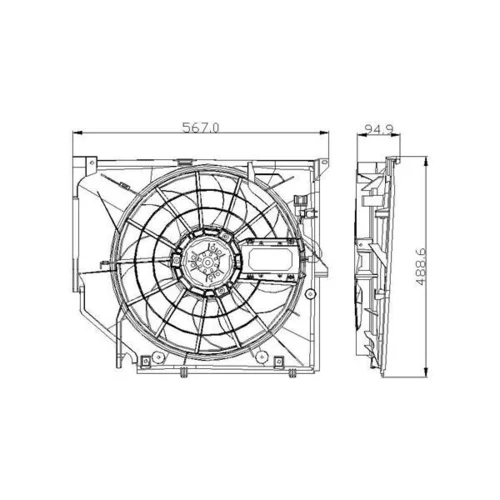 Ventilátor chladenia motora 803-0005 /TYC/ - obr. 1