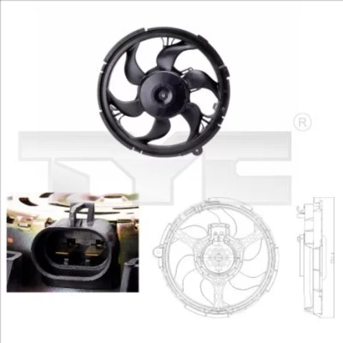 Ventilátor chladenia motora TYC 809-0010