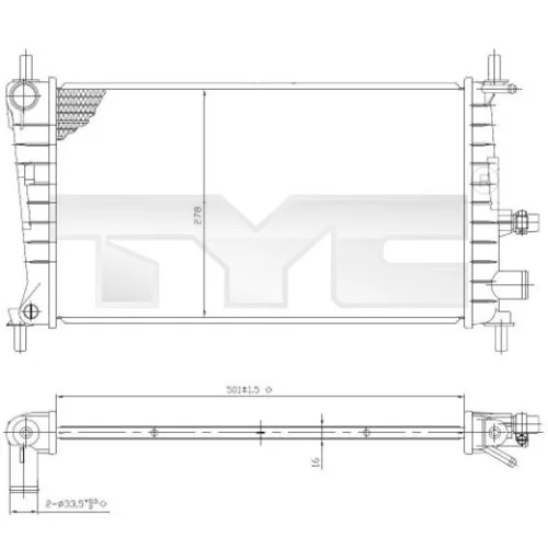 Chladič motora TYC 710-0026