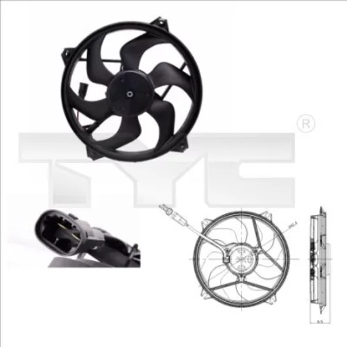 Ventilátor chladenia motora TYC 805-0007