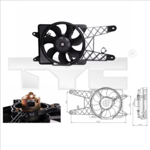 Ventilátor chladenia motora TYC 809-0012