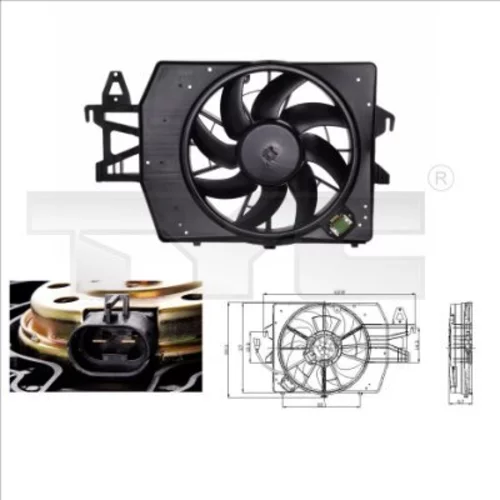 Ventilátor chladenia motora TYC 810-0034
