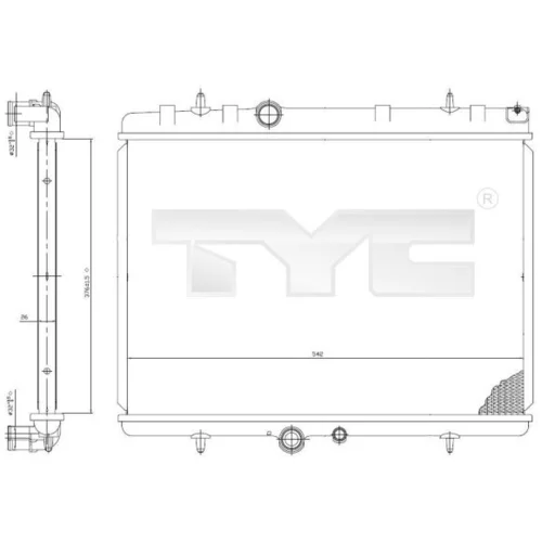 Chladič motora TYC 705-0065