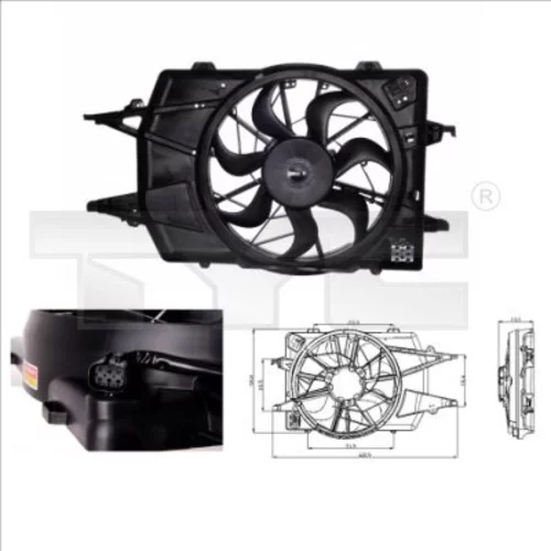 Ventilátor chladenia motora TYC 810-0018