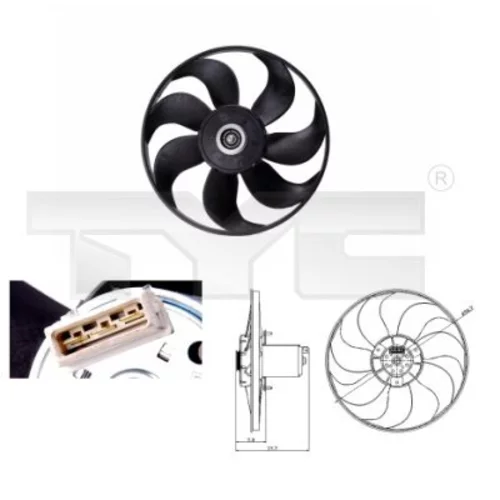 Ventilátor chladenia motora TYC 837-0013