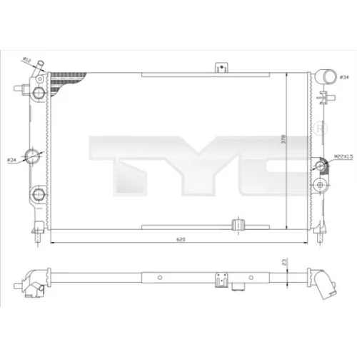 Chladič motora TYC 725-0001-R
