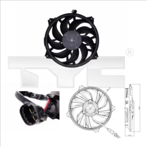 Ventilátor chladenia motora TYC 805-0006