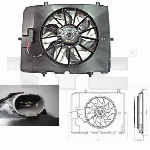 Ventilátor chladenia motora TYC 821-0002