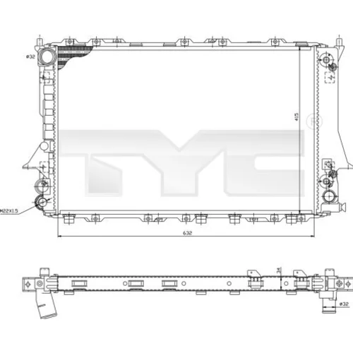 Chladič motora TYC 702-0029-R