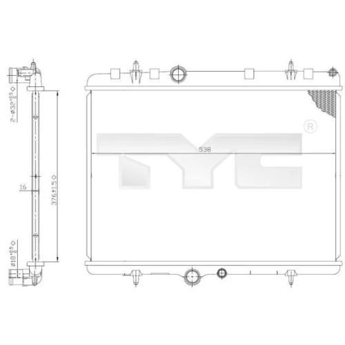Chladič motora TYC 726-0011