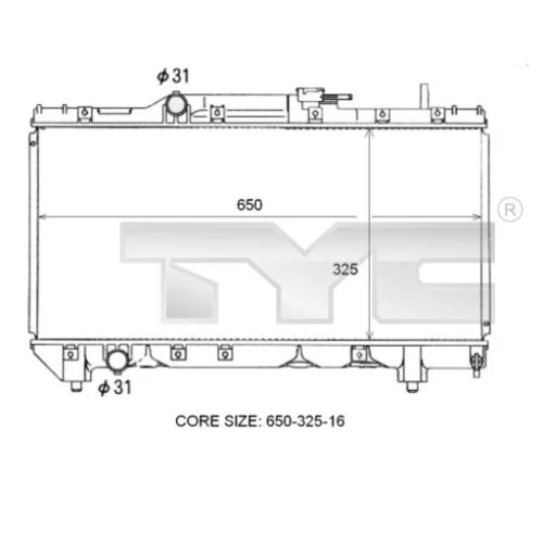 Chladič motora TYC 736-0097