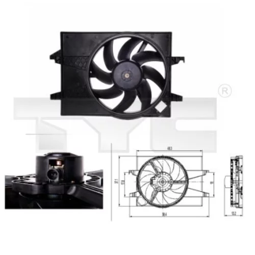 Ventilátor chladenia motora TYC 810-0026