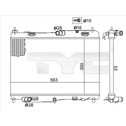Chladič motora TYC 710-0058-R