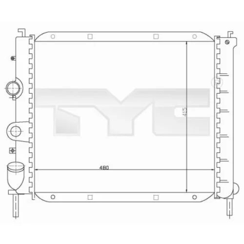 Chladič motora TYC 728-0008-R