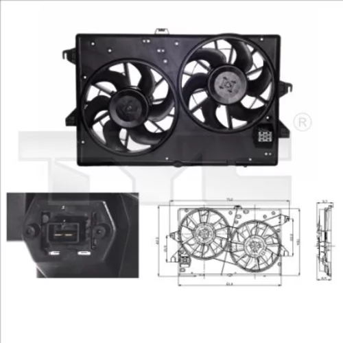 Ventilátor chladenia motora TYC 810-0007