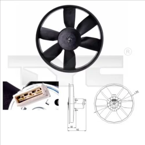 Ventilátor chladenia motora TYC 837-0009