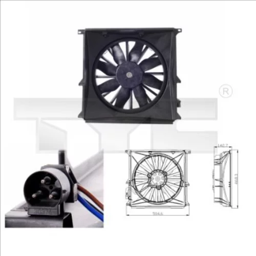 Ventilátor chladenia motora TYC 803-0004