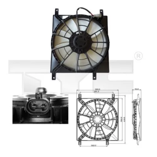 Ventilátor chladenia motora TYC 809-0015