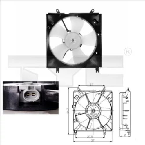 Ventilátor chladenia motora TYC 836-0008
