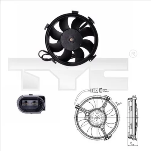 Ventilátor chladenia motora TYC 837-0016