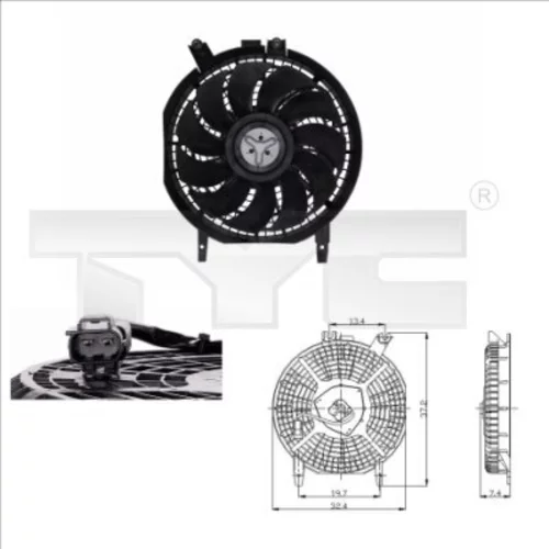 Ventilátor chladenia motora TYC 836-0004