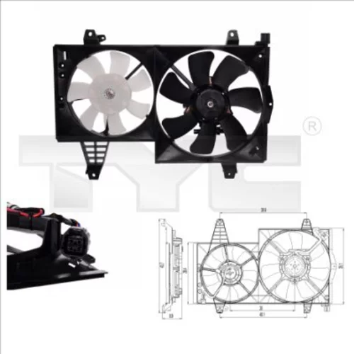 Ventilátor chladenia motora TYC 838-0006