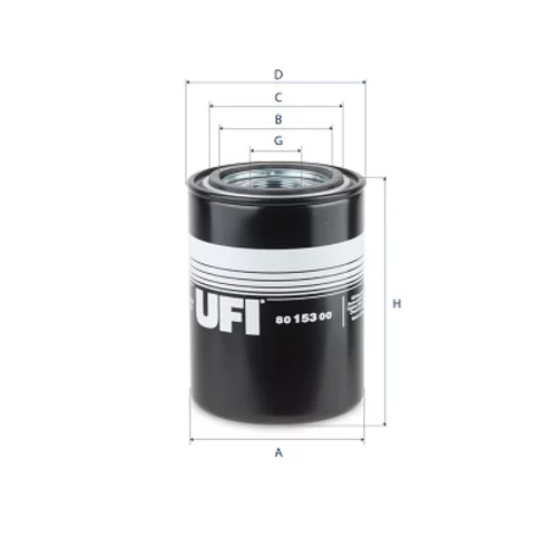 Filter pracovnej hydrauliky UFI 80.153.00