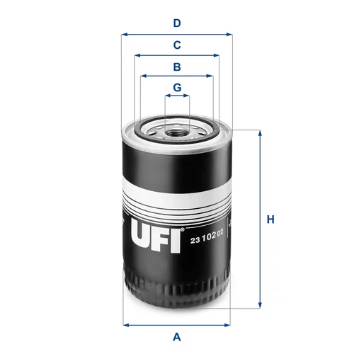 Olejový filter UFI 23.102.02