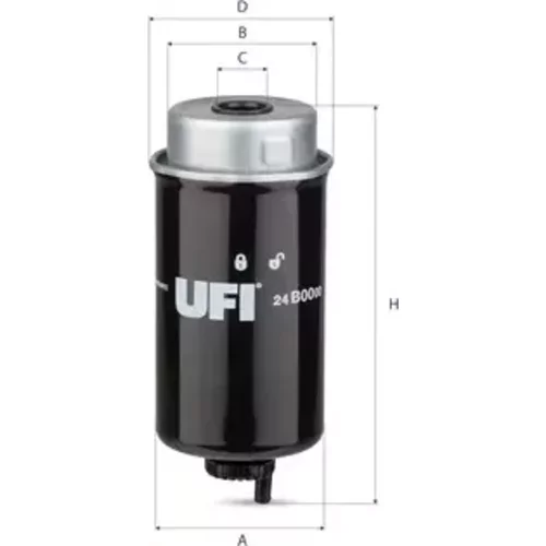 Palivový filter UFI 24.B00.00